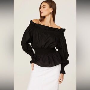 Adam Lippes Collective
Smocked Off the Shoulder Top